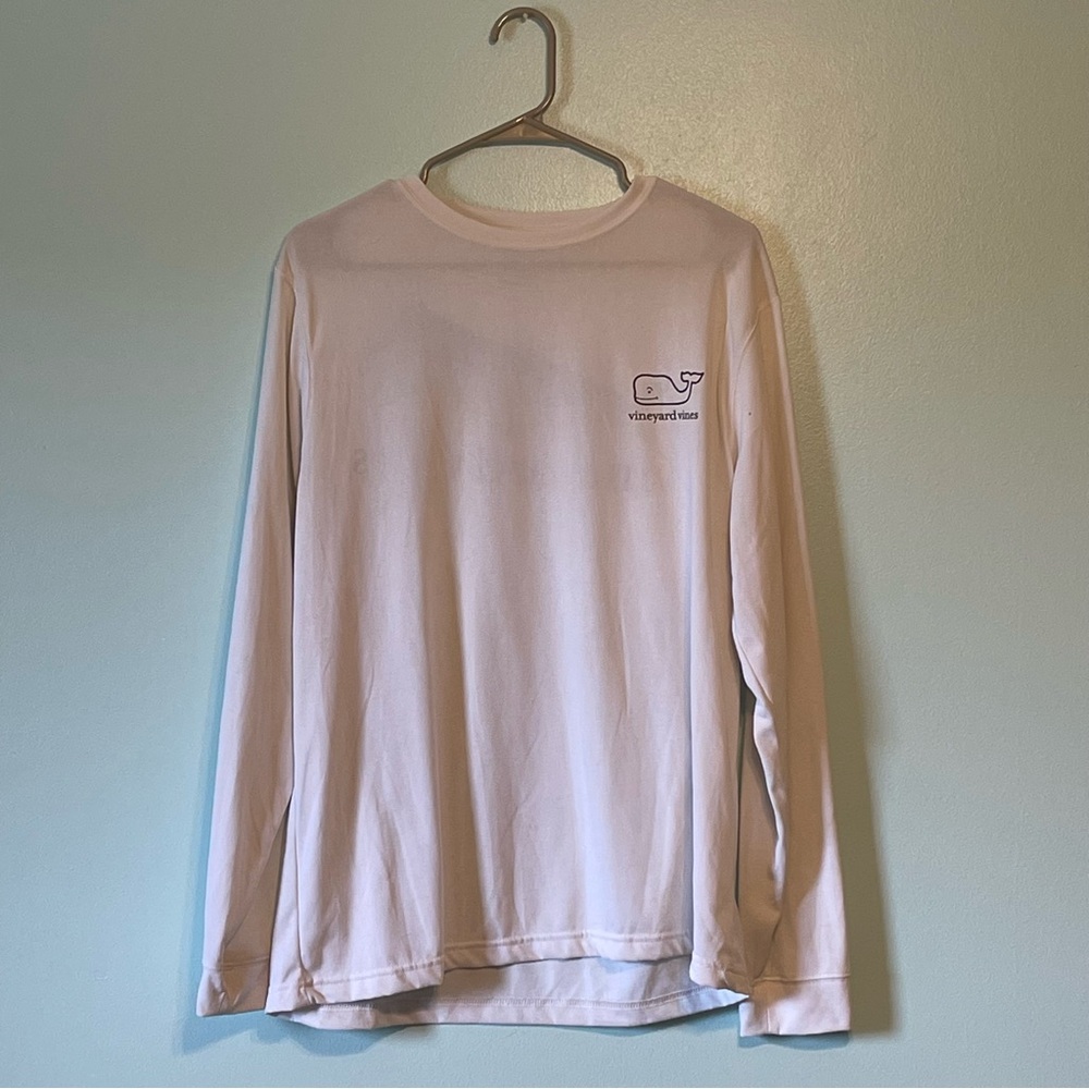 Men’s Vineyard Vines White Performance Long Sleeve Shirt